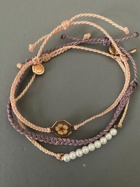 Pura Vida Floral boho stack of 3 bracelets